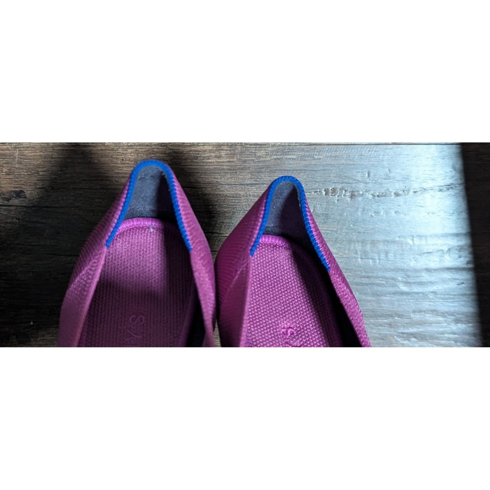 Rothy's Women's Almond Toe Knit Loafer Shoes 8 1/2 Fuchsia - Picture 7 of 9